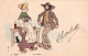 Illustration J. Morin - L'Auvergne: Couple Dansant La Bourrée En Sabots - Carte Dos Simple - Morin, J.