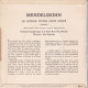 MENDELSSOHN - LE SONGE D'UNE NUIT D'ETE  - FR EP - ORCHESTRE SYMPHONIQUE DE LA RADIO BAVAROISE - CARL SCHURICHT - Klassik