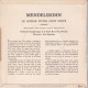 MENDELSSOHN - LE SONGE D'UNE NUIT D'ETE  - FR EP - ORCHESTRE SYMPHONIQUE DE LA RADIO BAVAROISE - CARL SCHURICHT - Clásica