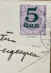SWEDEN 1920, STATIONERY COVER, 5 ORE SURCHARGED ON 4 ORE, FLYING ANGEL VIGNETTE LABEL, HELSINGBORG CITY CANCEL - Covers & Documents