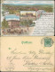 Groß Düngen-Bad Salzdetfurth Litho AK: Stadt, Bahnof, Hotel 1898 Litho - Bad Salzdetfurth