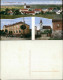 Ansichtskarte Großerkmannsdorf-Radeberg 3 Bild: Schule, Kirche, Stadt 1909  - Radeberg