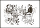 Schach (Chess) Motivkarte Illustration Mit "besoffenen" Spielern 1990 - Contemporain (à Partir De 1950)