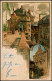 Mylau-Reichenbach (Vogtland) Kaiserschloss - 2 Bild Künstler Litho 1908 - Mylau