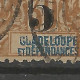 GUADELOUPE N° 45 Variétée GJADELOUPE OBL / Used - Usados