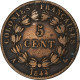 Colonies Françaises, Louis - Philippe, 5 Centimes, 1844, Paris, Bronze, TTB - Other & Unclassified