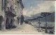 Morcote, Una Strada Lungo Il Lago, Animata,  Viaggiata 1907, Francobollo Rimosso - Morcote
