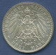 Bayern 3 Mark 1911 D, Prinzregent Luitpold, J 49 Vz/st (m6235) - 2, 3 & 5 Mark Argent