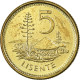 Lesotho, Letsie III, 5 Licente, Lisente, 1998, Brass Plated Steel, FDC, KM:62 - Lesotho