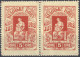 DANEMARK / DENMARK - Christmas 1918 - Pair 5øre "BELGISKE BØRN" (Belgian Children) Charity Stamp (marked NORGE On Gum) - Christmas