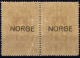 DANEMARK / DENMARK - Christmas 1918 - Pair 5øre "BELGISKE BØRN" (Belgian Children) Charity Stamp (marked NORGE On Gum) - Noël