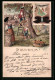 Lithographie Frauenfeld, Ortsansicht Hinter Apfelernte In Trachten, Wappen, Reklame Für Suchard  - Frauenfeld