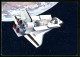 Künstler-AK Space Shuttle Der NASA Mit ESA-Modul Im Frachtraum, Ganzsache  - Raumfahrt