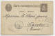 HELVETIA SUISSE 5C BRUN SUR ENTIER 5C CARTE CORRESPONDANCE KOLLIKEN 29.III.1878 TO FRANCE - Covers & Documents