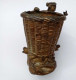 Delcampe - Sculpture Bronze Faune S'agrippant à Un Vase Posé Sur Tortue Et Serpent - Bronzen