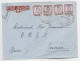 IRAQ  25FILS BANDE DE 4 LETTRE COVER AIR MAIL 1951 TO FRANCE - Iraq