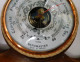 VINTAGE GROS BAROMETRE THERMOMETRE BAROMASTER FRANCE DECOR BOIS ANCRE MARINE - Tecnica & Strumenti Nautici