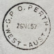 SOUTH AFRICA TO AUSTRALIA 1957, FIRST FLIGHT VIA MAURITIUS, COOK ISLAND, JOHANNESBURG TO PERTH CITY, MAP OF AFRICA, ANIM - Storia Postale