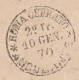 Delcampe - 3007 - PONTIFICIO - Involucro Senza Testo Del 9 Gennaio 1870 Da Viterbo A Pagliano Con Cent. 10 Arancio - Etats Pontificaux