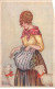 Illustrateur - N°92040 - A. Busi - Jeune Femme Donnant De L'herbe à Des Moutons - Busi, Adolfo