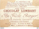 CHROMO CHOCOLAT LOMBART  AU FIDELE BERGER  BATAILLE DE TRINQUEMALE 1782 - Lombart