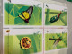 Hong Kong Stamp Cards Butterfly Dragonfly Used X 4 Diff - Vlinders