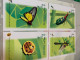 Hong Kong Stamp Cards Butterfly Dragonfly Used X 4 Diff - Schmetterlinge