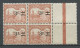 CALEDONIE 1926 Taxe N° 25 ** Bloc De 4 Neuf MNH TTB C 56 € Embarcation Bateaux Boats Transports Surchargés - Impuestos