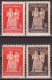 YUGOSLAVIA 1945  Michel 489B I,II,491B I,II - MNH**VF - Nuovi