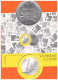 31/12/2001 Carton Commémoratif Avec Cachets DERNIER & 1er JOUR Sur Timbres 1 Franc & 1 Euro - SCANS CONTRACTUELS - 2000-2009