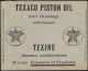 Belgique 1933. Enveloppe En Franchise Des Chèques Postaux. Pub : Graissage Additionnel. Texine, Essence Antidétonante - Oil