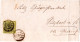 Württemberg 1857, Breitrandige 3 Kr. Gelb Auf Briefteil M. K3 HALL. Geprüft. - Lettres & Documents