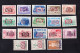 STAMPS-GREECE-1946-UNUSED-MNH**-LUXE-SEE-SCAN-SET-18-PCS-MICHEL-300-EURO-#-512-529-2-ERROR-OVERPRINT-BACK SIDE - Neufs