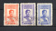 INDOCHINE  N° 224 à 226   OBLITERES  COTE 29.30€     ROI - Used Stamps