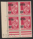 Année 1946-N°247 Neufs**MNH : Armoiries D'Alger - Type De 1942 Surchargés : Bloc De 4 (92433) - Neufs