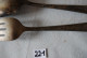 C221 Ancienne Cuillère Et Fourchette - Manche Travaillé - Spoons