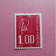 Roulette N°1895a 1 F. Rouge Numéro Rouge Au Verso Cote 2024 3€ - 1971-1976 Marianne Of Béquet