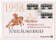 Germany 1998 FDC Folder & Postcard Scott 1993 - Peace Of Westphalia, End Of 30 Years War 350th Anniversary - 1991-2000