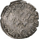 France, Charles X, 1/8 Ecu, 1591, Nantes, Argent, TB+, Gadoury:519 - 1589-1610 Enrico IV