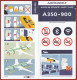 Air France/ Airbus A350-900 - 07 / 2023 - Consignes De Sécurité / Safety Card - Veiligheidskaarten