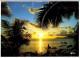 7-4-2024 (1 Z 16) Tahiti (written 1974- Some Imperfection At Top) Sunset / Coucher De Soleil - Tahiti