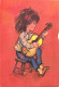 Enfants - Illustration - Dessin - Guitare - CPM - Voir Scans Recto-Verso - Dessins D'enfants