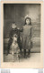 CARTE PHOTO   ENFANTS ET CHEVAL DE BOIS - A Identifier