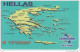 GREECE - World Map/Hellas Map, Cosmophone First Issue 10 Euro, Tirage 500, Used - Greece
