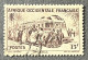 FRAWA0040U2 - Local Motives - Rail Car In Dakar Station - Senegal - 15 F Used Stamp - AOF - 1947 - Oblitérés