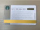 Singapore STARBUCKS Coffee Gift Card, Set Of 1 Used Card - Singapore