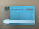 Singapore STARBUCKS Coffee Gift Card, Set Of 1 Used Card - Singapur