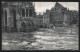 AK Nürnberg, Hochwasser-Katastrophe 1909, Hauptmarkt Mit Liebfrauenkirche Und Plobenhofstrasse  - Überschwemmungen
