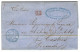 1866 - Lettre Cad. REUNION / St DENIS Bleu " Via Suez " En Port Payé Pour Castres ( Gironde ) - Lettres & Documents