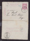 DDFF 849 --  Entier Carte-Lettre Type TP 46 FALLAIS 1892 Vers LIEGE - Boite Rurale W En Bleu De WARNANT-DREYE - Poste Rurale